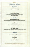 Dinner Menu